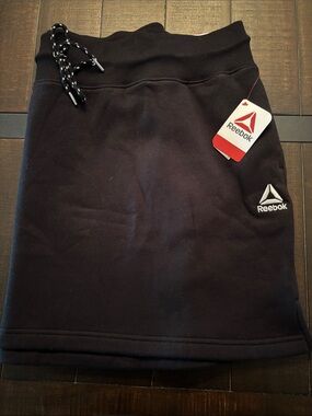 Reebok Black Athletic Skirt fleece lined with Logo